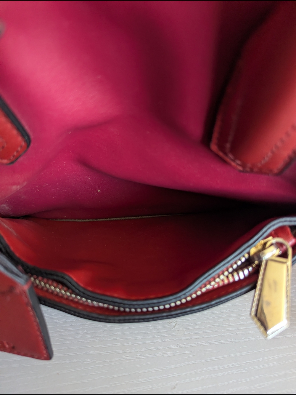 Reef Two-Tone Pink Leather Satchel with Detachable Strap - Picture 15 of 15